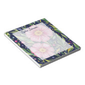 Watercolor Floral Art Pink Pretty Personalized ノートパッド (アングル)