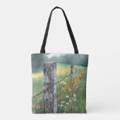 Watercolor floral art tote bag トートバッグ (裏面)