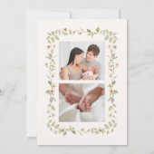 Watercolor Floral Baby Announcement 招待状 (裏面)