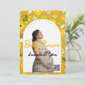 Watercolor Floral Baby Shower Invitation 招待状 (スタンド正面)