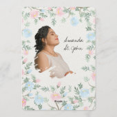 Watercolor Floral Baby Shower Invitation 招待状 (裏面)