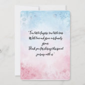 Watercolor Floral Baby Shower Invitation - Pink an 招待状 (裏面)