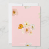 Watercolor floral baby shower invitations 招待状 (裏面)
