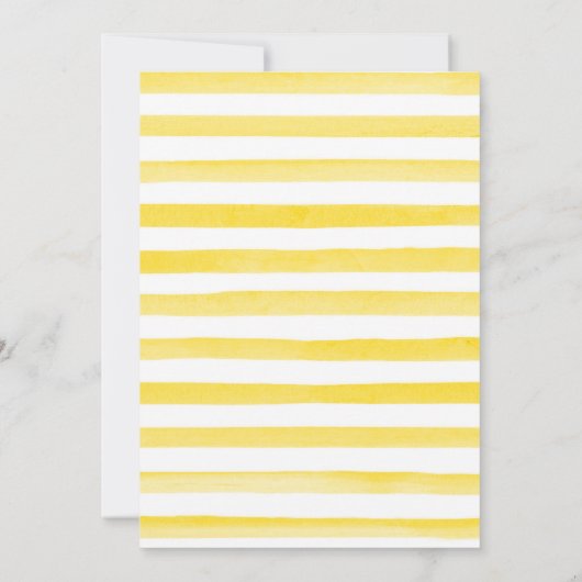 Watercolor Floral Bee Baby Shower 招待状 (裏面)