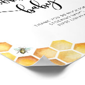 Watercolor floral bee Books for baby ポスター (角)