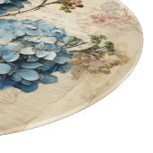 Watercolor Floral Blue Hydrangea カッティングボード (角)