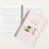 Watercolor Floral Books & Bows Reading Journal ノートブック (内側)