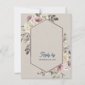 Watercolor+Floral+Botanical+Arch+Wedding+Reply+By 出欠カード (正面)