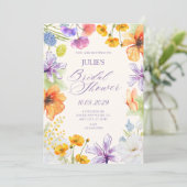 Watercolor floral bridal shower 招待状 (スタンド正面)