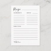 Watercolor Floral Bridal Shower Enclosure Car エンクロージャーカード (裏面)