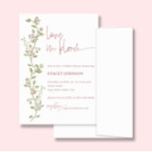 Watercolor Floral Bridal Shower Invitation 招待状
