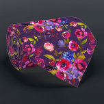 Watercolor Floral Bright Colors Flower Pattern  ネクタイ<br><div class="desc">This design may be personalized by choosing the Edit Design option. You may also transfer onto other items. Contact me at colorflowcreations@gmail.com or use the chat option at the top of the page if you wish to have this design on another product or need assistance. See more of my designs...</div>