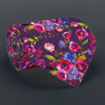 Watercolor Floral Bright Colors Flower Pattern  ネクタイ<br><div class="desc">This design may be personalized by choosing the Edit Design option. You may also transfer onto other items. Contact me at colorflowcreations@gmail.com or use the chat option at the top of the page if you wish to have this design on another product or need assistance. See more of my designs...</div>