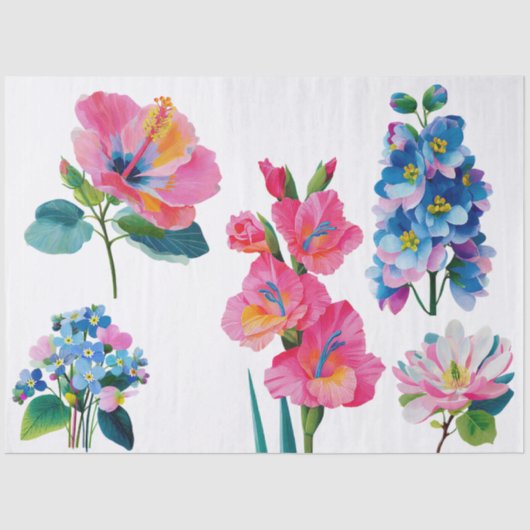 watercolor floral bundle 薄葉紙 (正面)