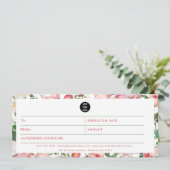 Watercolor Floral Business Logo Gift Certificate (スタンド正面)