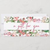 Watercolor Floral Business Logo Gift Certificate (裏面)
