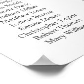 Watercolor floral cactus. Wedding seating chart ポスター (角)