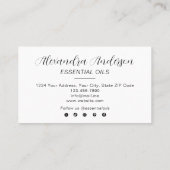 Watercolor Floral Chamomile Essential Oils 名刺 (裏面)