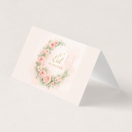 Watercolor Floral Eid Mubarak Card – Romantic Isla