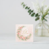 Watercolor Floral Eid Mubarak Card – Romantic Isla エンクロージャーカード (スタンド正面)