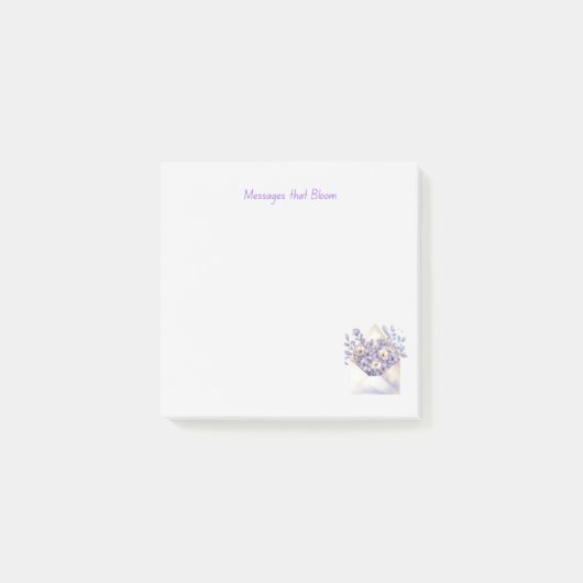 Watercolor Floral Envelope – Cute ポストイット (正面)