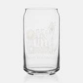 Watercolor Floral Gardening Tools and Quote ガラス缶 (裏面)