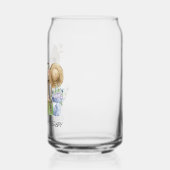 Watercolor Floral Gardening Tools and Quote ガラス缶 (左)