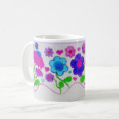 Watercolor Floral Gift Mug コーヒーマグカップ (正面左)