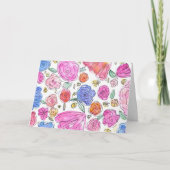 Watercolor Floral Greeting Card (Blank Inside) カード (正面)