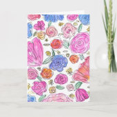 Watercolor Floral Greeting Card (Blank Inside) カード (正面)