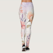 Watercolor Floral High-Waisted Leggings レギンス (裏面)