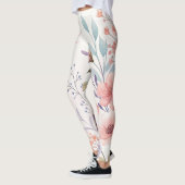 Watercolor Floral High-Waisted Leggings レギンス (左)
