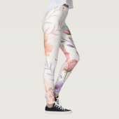 Watercolor Floral High-Waisted Leggings レギンス (右)