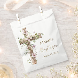 Watercolor Floral Holy Cross Baptism フェイバーバッグ