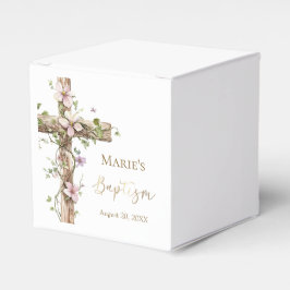 Watercolor Floral Holy Cross Baptism フェイバーボックス