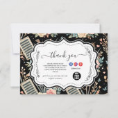 Watercolor Floral Lash Artist サンキューカード (正面)