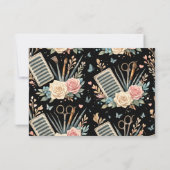 Watercolor Floral Lash Artist サンキューカード (裏面)