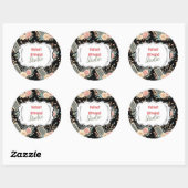 Watercolor Floral Lash Artist ラウンドシール (シート)