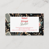 Watercolor Floral Lash Artist 名刺 (裏面)