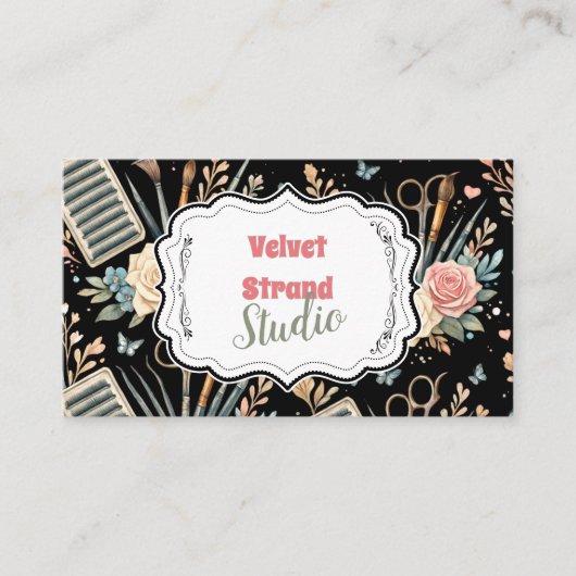 Watercolor Floral Lash Artist 名刺 (正面)