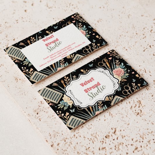 Watercolor Floral Lash Artist 名刺