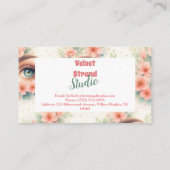 Watercolor Floral Lash Artist Beauty Studio 名刺 (裏面)