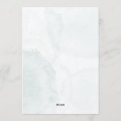 Watercolor floral leaves wedding  招待状 (裏面)