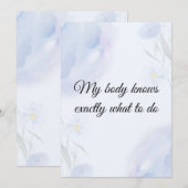 Watercolor Floral Mindful Affirmation Art シーズンカード (正面/裏面)