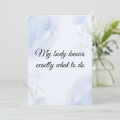 Watercolor Floral Mindful Affirmation Art シーズンカード (スタンド正面)