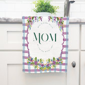 Watercolor Floral Mom Personalized キッチンタオル