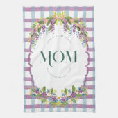 Watercolor Floral Mom Personalized キッチンタオル (縦)