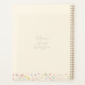 Watercolor Floral Monogram — Pastel Blossoms プランナー手帳 (裏面)