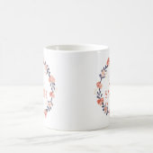 Watercolor Floral Mugパーソナライズな夫人 コーヒーマグカップ (中央)
