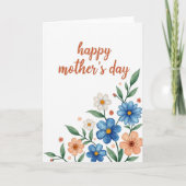 Watercolor Floral Note Card カード (正面)